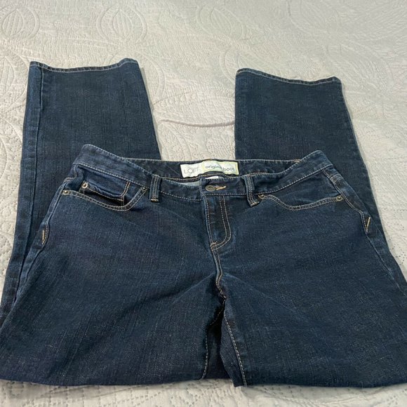 Ann Taylor LOFT Original Boot Dark Wash Womens Jeans 10 (B) - Picture 2 of 11